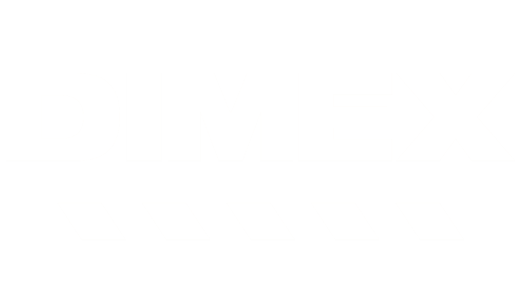 DIMEX company's logo in Black and white